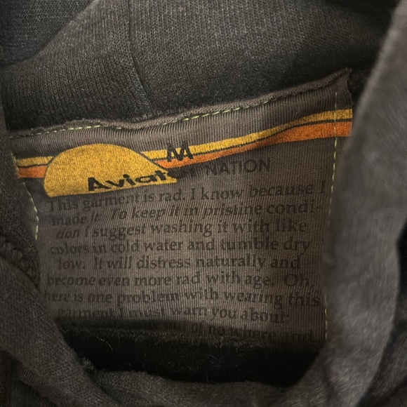 NWOT Aviator Nation Aviator Women's Bolt Hoodie - Rainbow Charcoal Pink - Picture 6 of 6